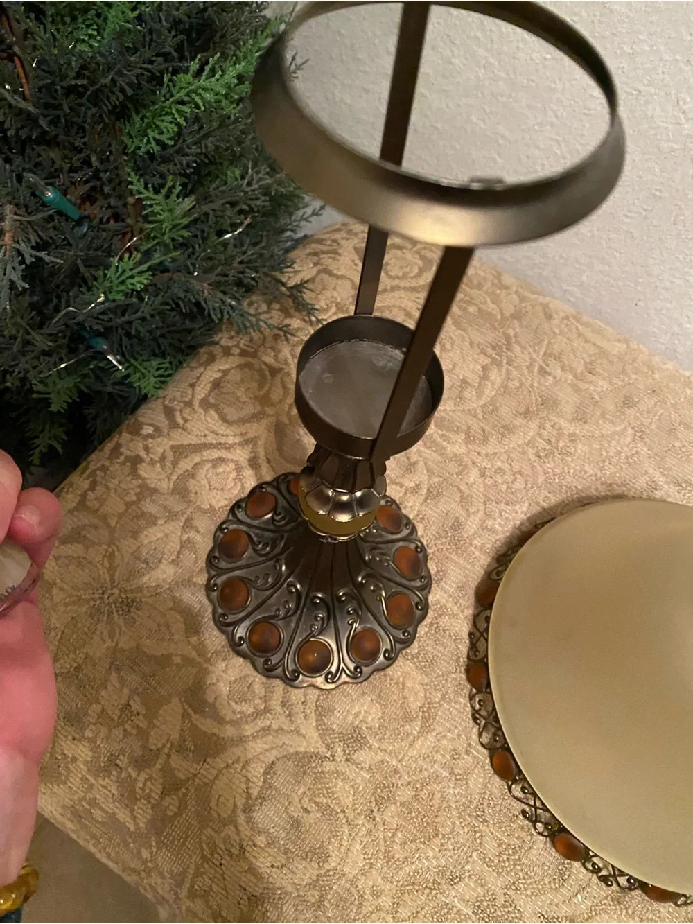 PartyLite Vintage Paris Retro Lamp Votive Tea Light Holder